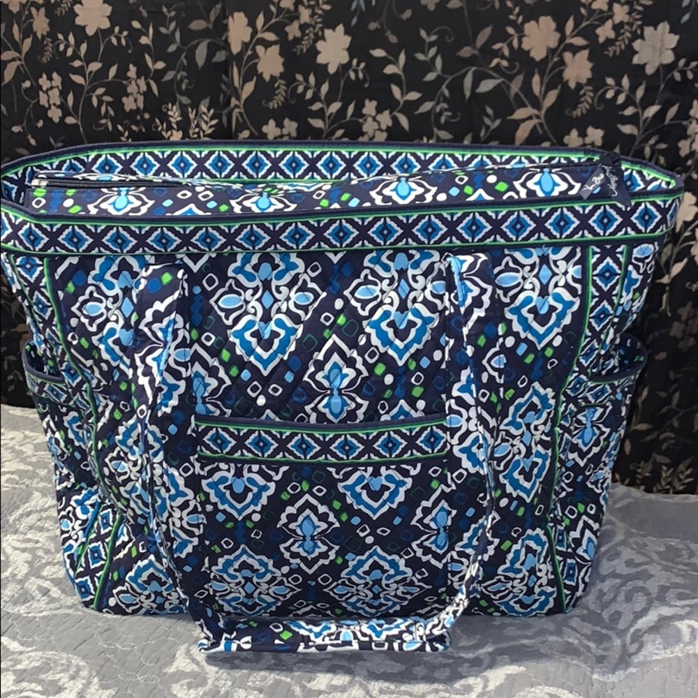 Vera Bradley Get Carried Away Tote in Ink Blue